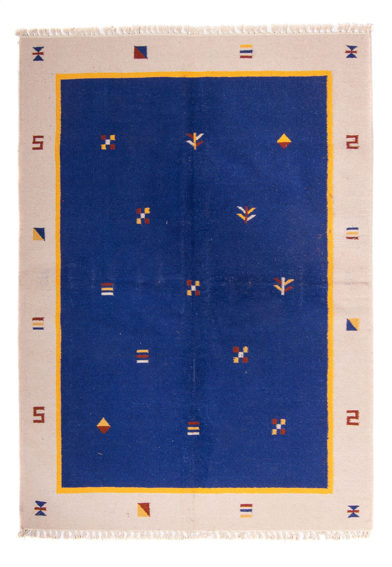 Tapis Kelim - Tendance - 240 x 170 cm - bleu foncé