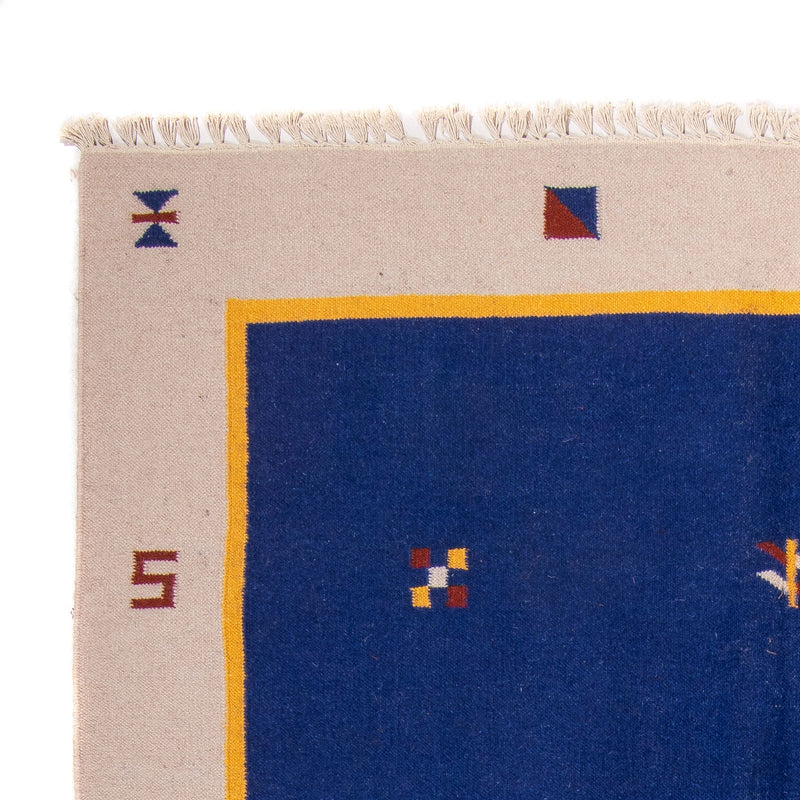 Tapis Kelim - Tendance - 240 x 170 cm - bleu foncé