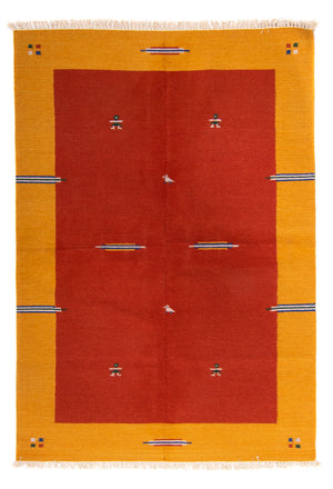Tapis Kelim - Tendance - 240 x 170 cm - rouge foncé