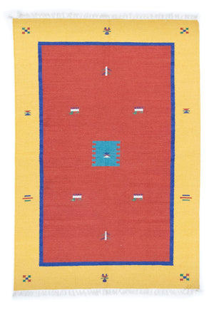 Tapis Kelim - Tendance - 200 x 140 cm - rouge