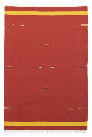 Tapis Kelim - Tendance - 200 x 140 cm - rouge