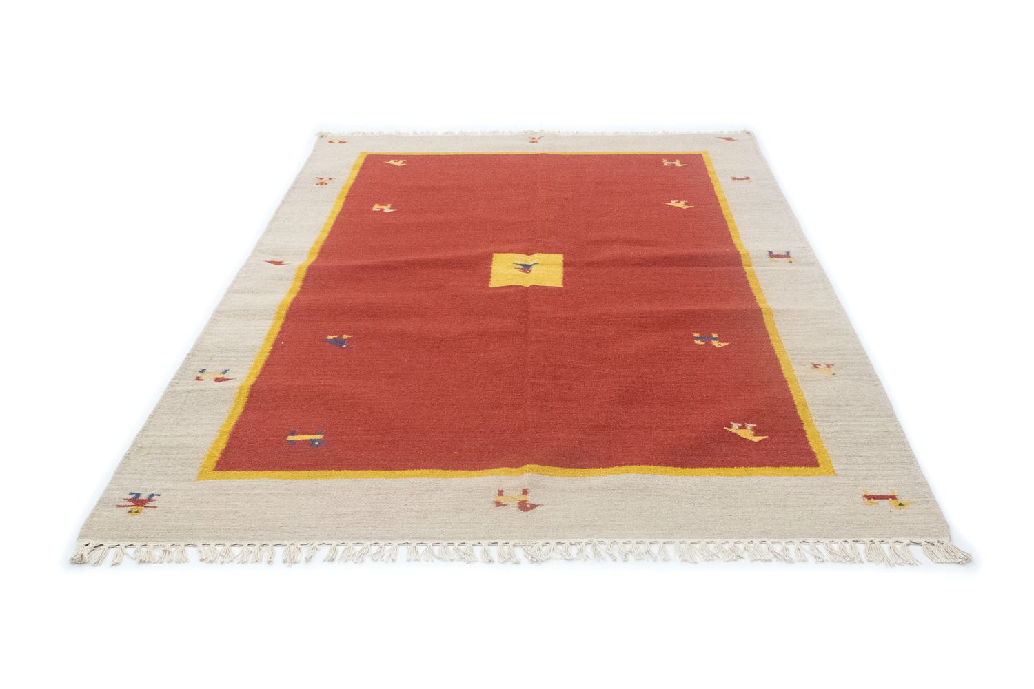 Tapis Kelim - Tendance - 200 x 140 cm - rouge