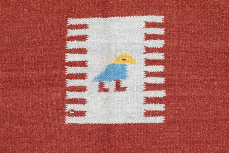Tapis Kelim - Tendance - 200 x 140 cm - rouge