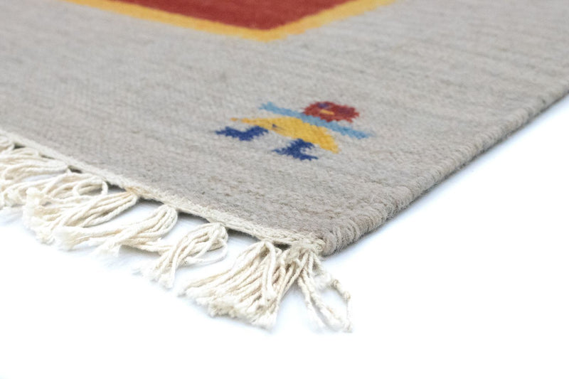 Tapis Kelim - Tendance - 200 x 140 cm - rouge
