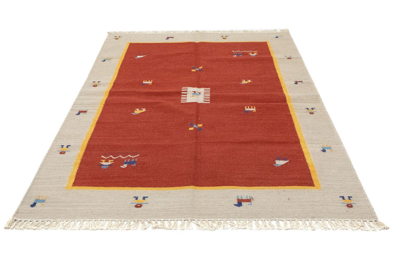 Tapis Kelim - Tendance - 200 x 140 cm - rouge