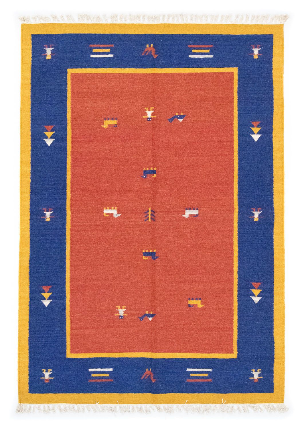 Tapis Kelim - Tendance - 200 x 140 cm - orange