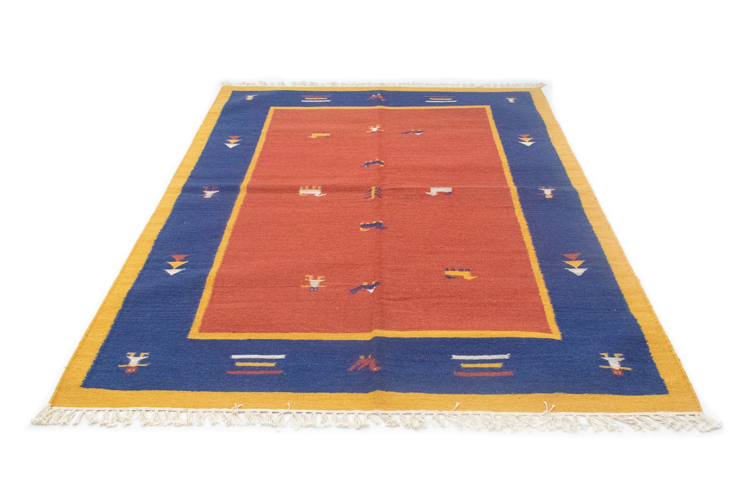 Tapis Kelim - Tendance - 200 x 140 cm - orange