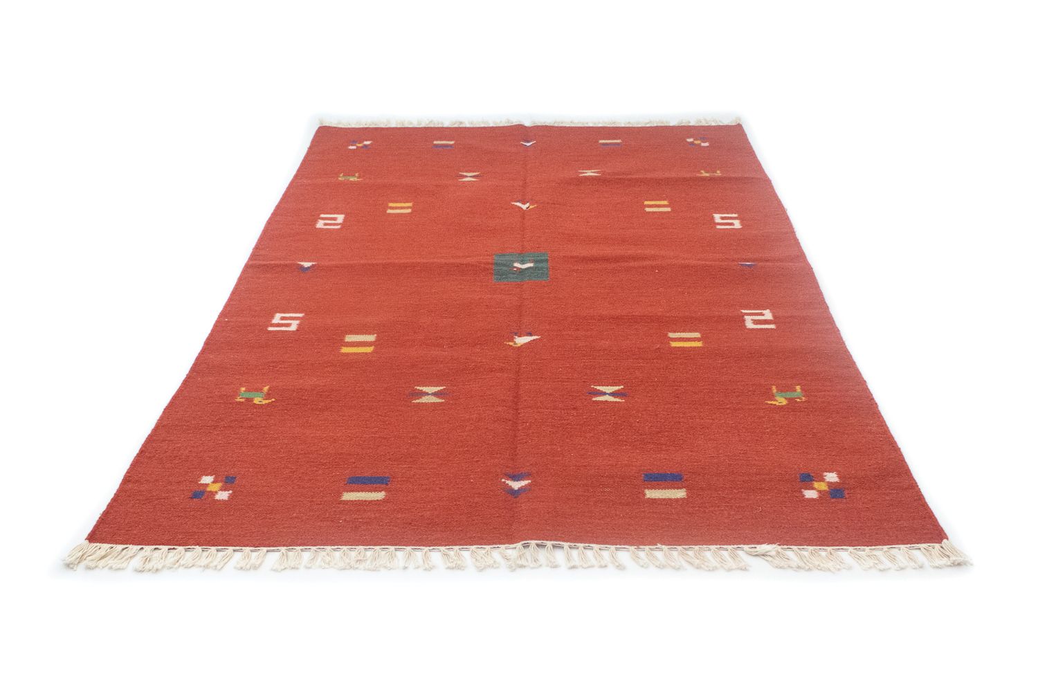 Tapis Kelim - Tendance - 200 x 140 cm - rouge