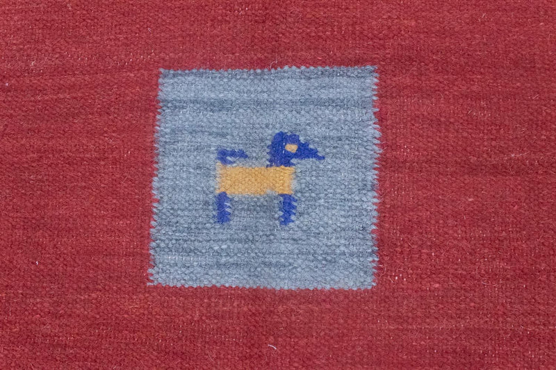 Tapis Kelim - Tendance - 200 x 140 cm - rouge