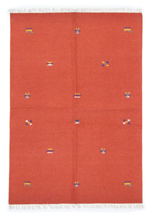 Tapis Kelim - Tendance - 200 x 140 cm - orange