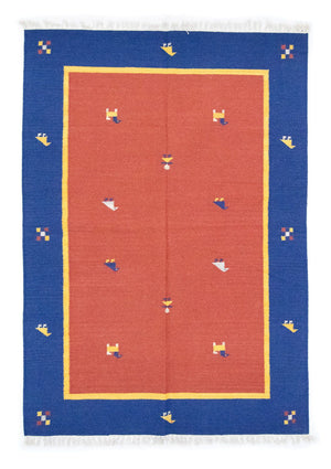 Tapis Kelim - Tendance - 200 x 140 cm - orange