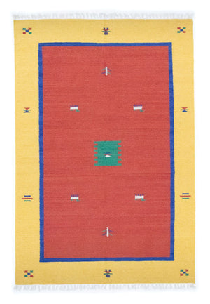 Tapis Kelim - Tendance - 200 x 140 cm - orange