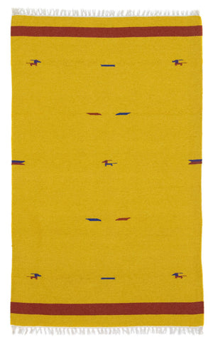 Tapis Kelim - Tendance - 180 x 120 cm - jaune