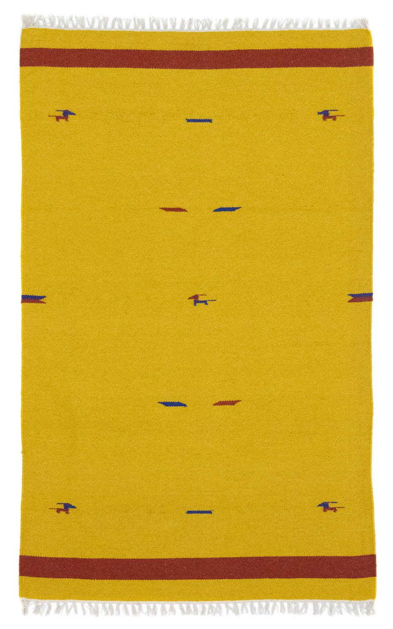 Tapis Kelim - Tendance - 180 x 120 cm - jaune