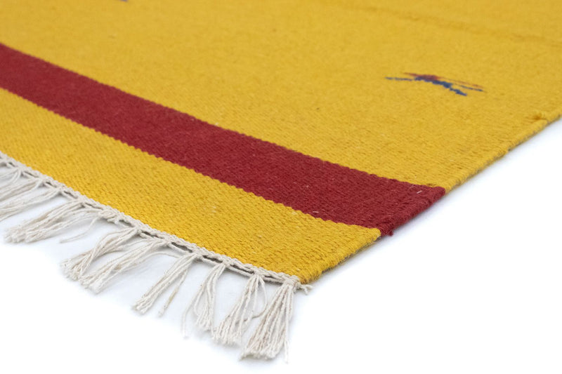 Tapis Kelim - Tendance - 180 x 120 cm - jaune