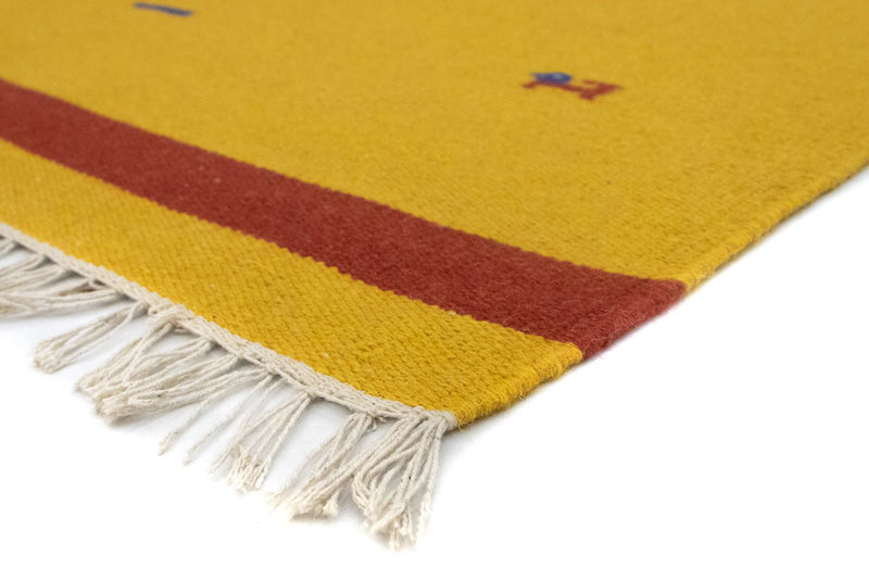 Tapis Kelim - Tendance - 180 x 120 cm - jaune