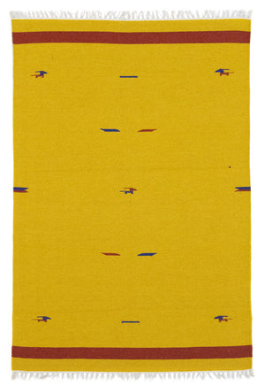 Tapis Kelim - Tendance - 180 x 120 cm - jaune