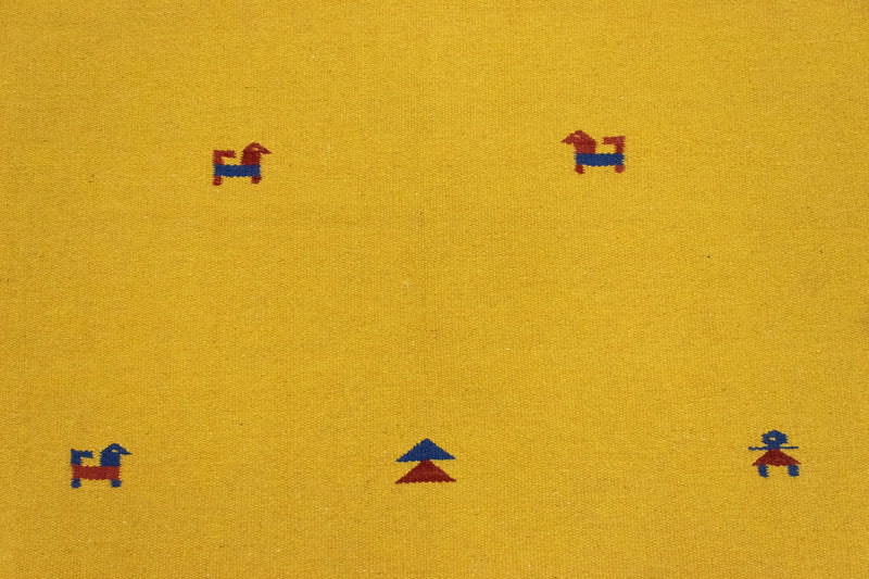 Tapis Kelim - Tendance - 180 x 120 cm - jaune