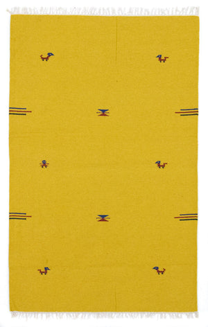 Kelim Teppich - Trendy 180 x 120 cm - gelb