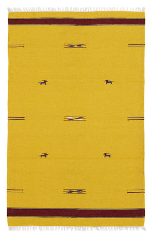 Tapis Kelim - Tendance - 180 x 120 cm - jaune