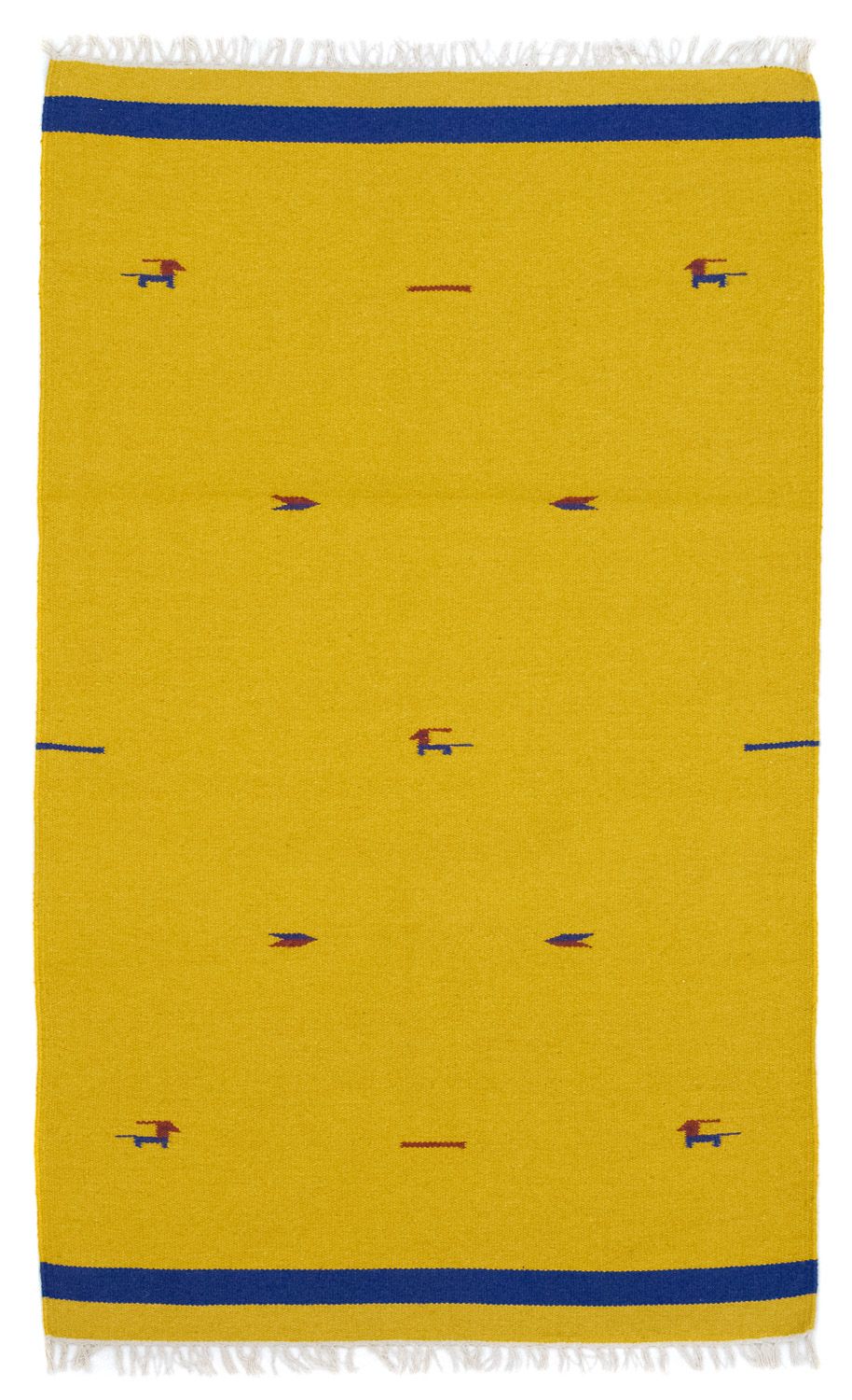 Tapis Kelim - Tendance - 180 x 120 cm - jaune