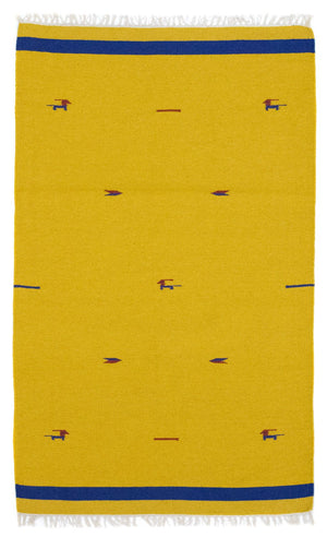 Tapis Kelim - Tendance - 180 x 120 cm - jaune
