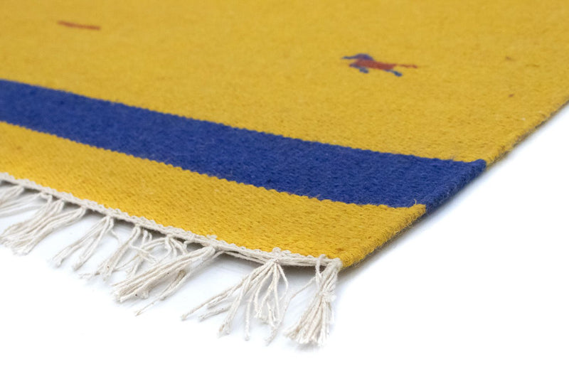 Tapis Kelim - Tendance - 180 x 120 cm - jaune