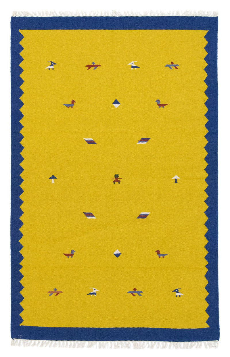 Tapis Kelim - Tendance - 180 x 120 cm - jaune