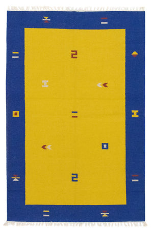 Tapis Kelim - Tendance - 180 x 120 cm - jaune