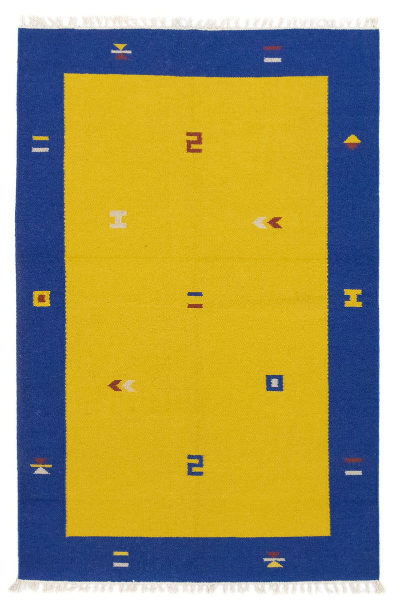 Tapis Kelim - Tendance - 180 x 120 cm - jaune