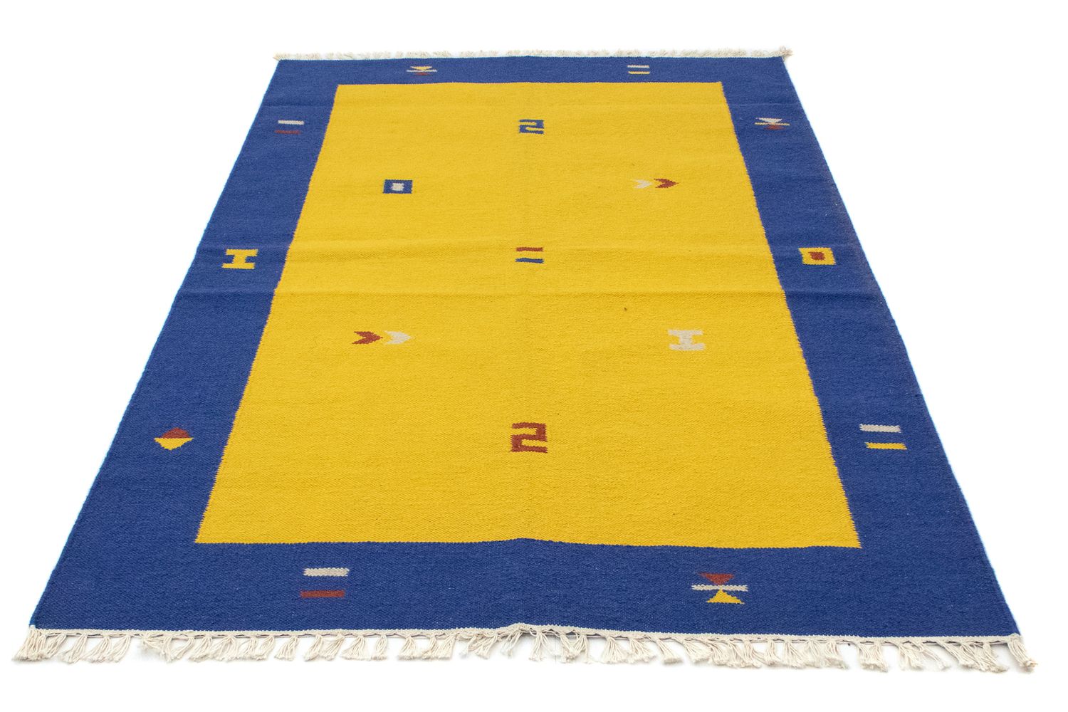 Tapis Kelim - Tendance - 180 x 120 cm - jaune