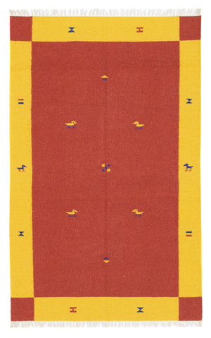 Tapis Kelim - Tendance - 180 x 120 cm - rouge