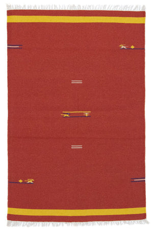 Tapis Kelim - Tendance - 180 x 120 cm - rouge