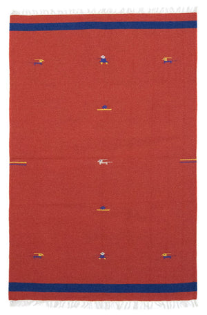 Tapis Kelim - Tendance - 180 x 120 cm - rouge