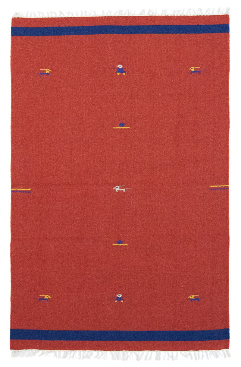 Tapis Kelim - Tendance - 180 x 120 cm - rouge