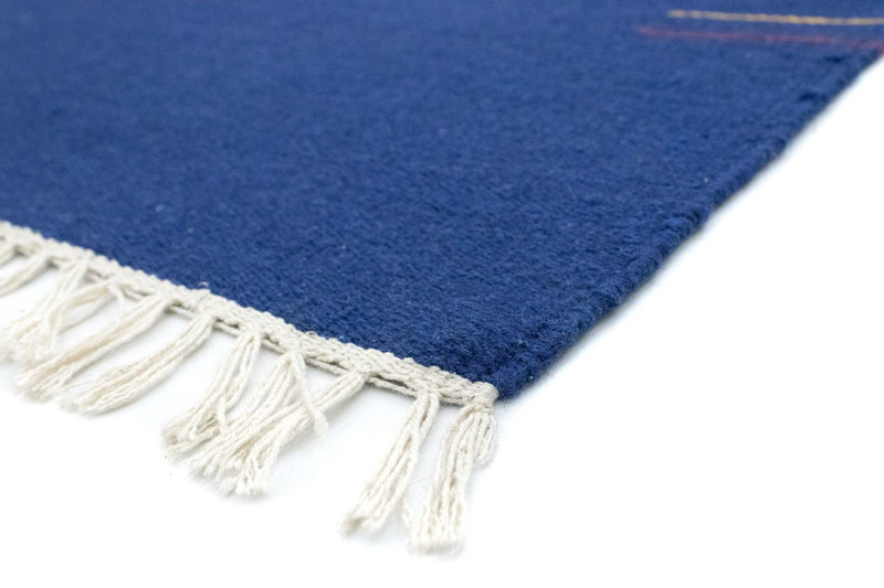 Tapis Kelim - Tendance - 180 x 120 cm - bleu
