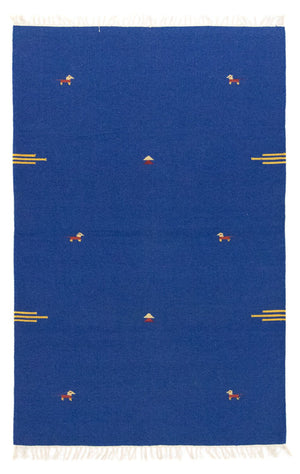 Tapis Kelim - Tendance - 180 x 120 cm - bleu
