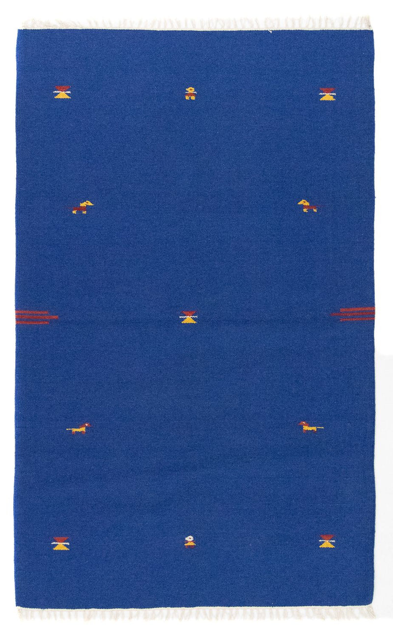 Tapis Kelim - Tendance - 180 x 120 cm - bleu