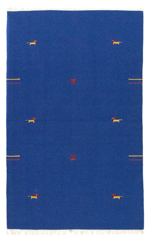 Tapis Kelim - Tendance - 180 x 120 cm - bleu