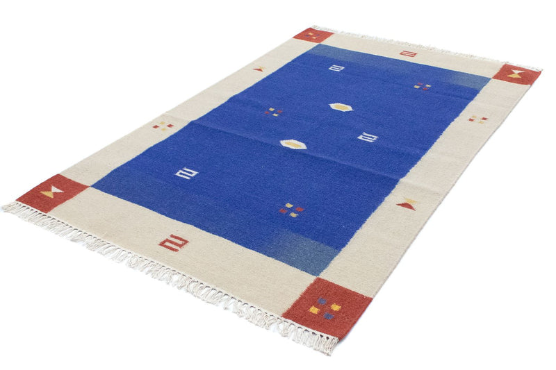 Tapis Kelim - Tendance - 180 x 120 cm - bleu