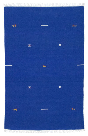 Tapis Kelim - Tendance - 180 x 120 cm - bleu
