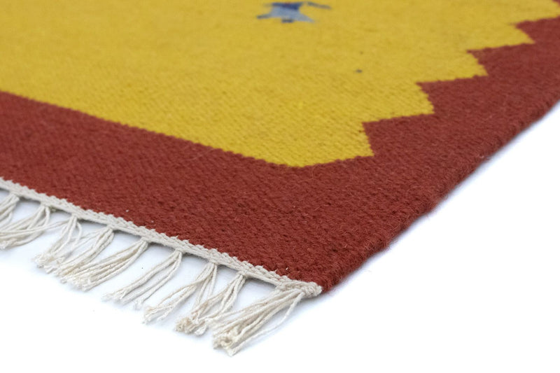 Tapis Kelim - Tendance - 180 x 120 cm - jaune