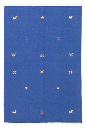Tapis Kelim - Tendance - 200 x 140 cm - bleu