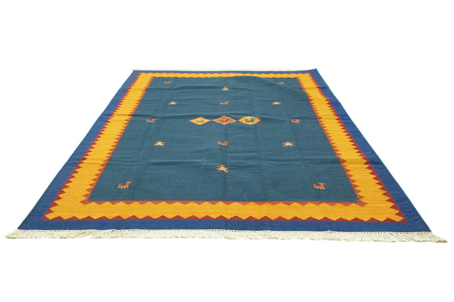 Tapis Kelim - Tendance - 300 x 200 cm - bleu