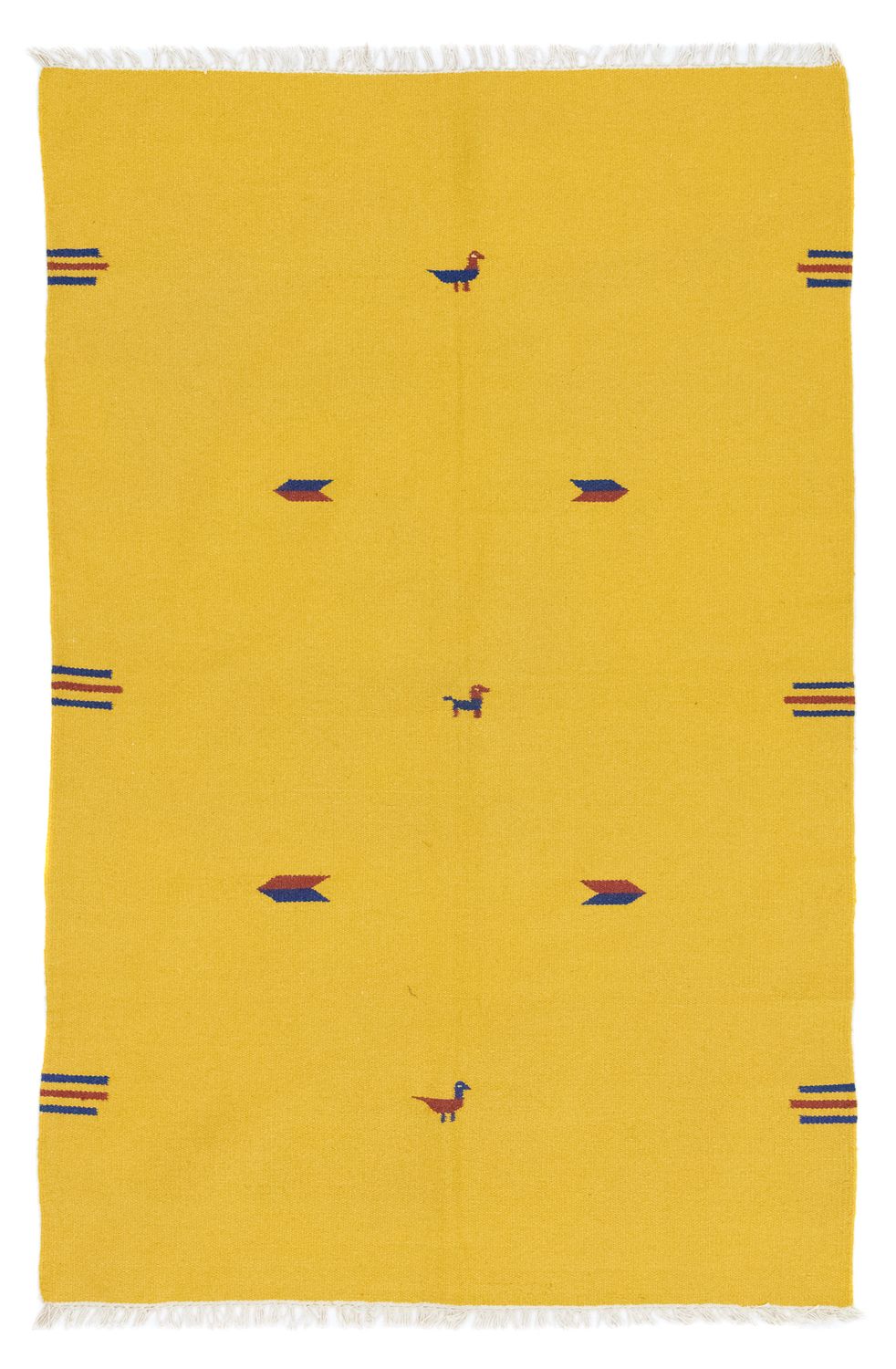 Tapis Kelim - Tendance - 200 x 140 cm - jaune