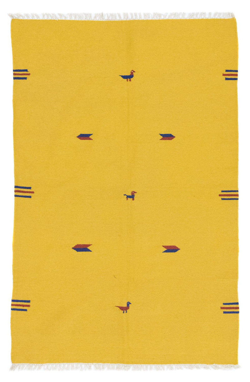 Tapis Kelim - Tendance - 200 x 140 cm - jaune