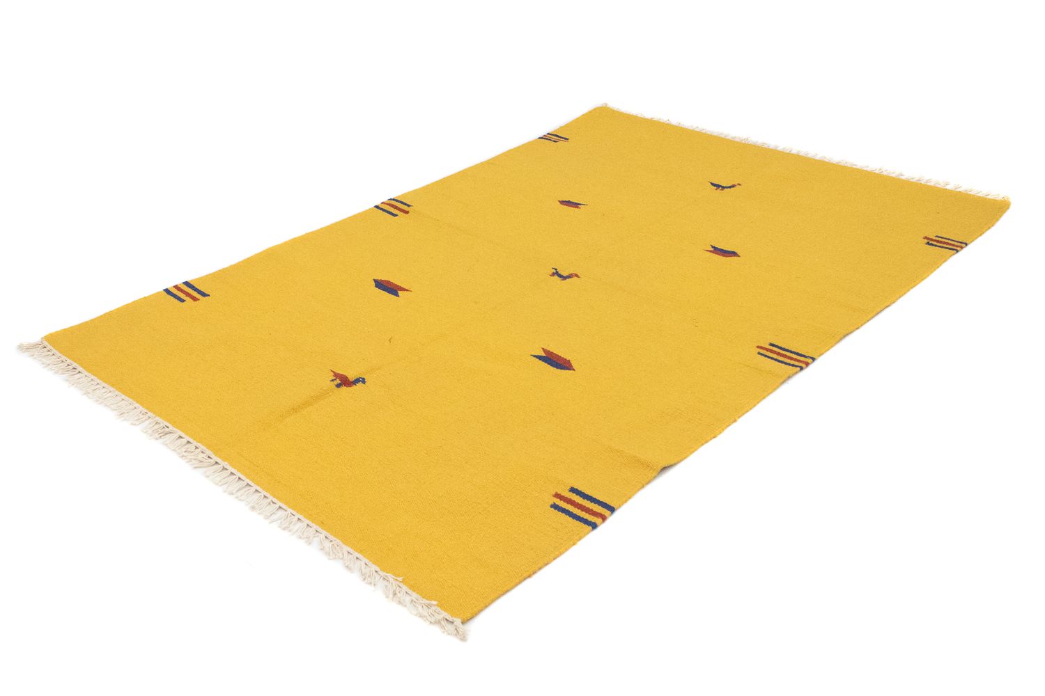 Tapis Kelim - Tendance - 200 x 140 cm - jaune