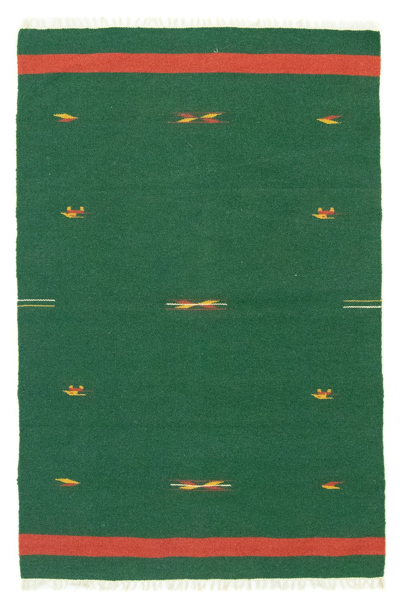 Tapis Kelim - Tendance - 180 x 120 cm - vert foncé
