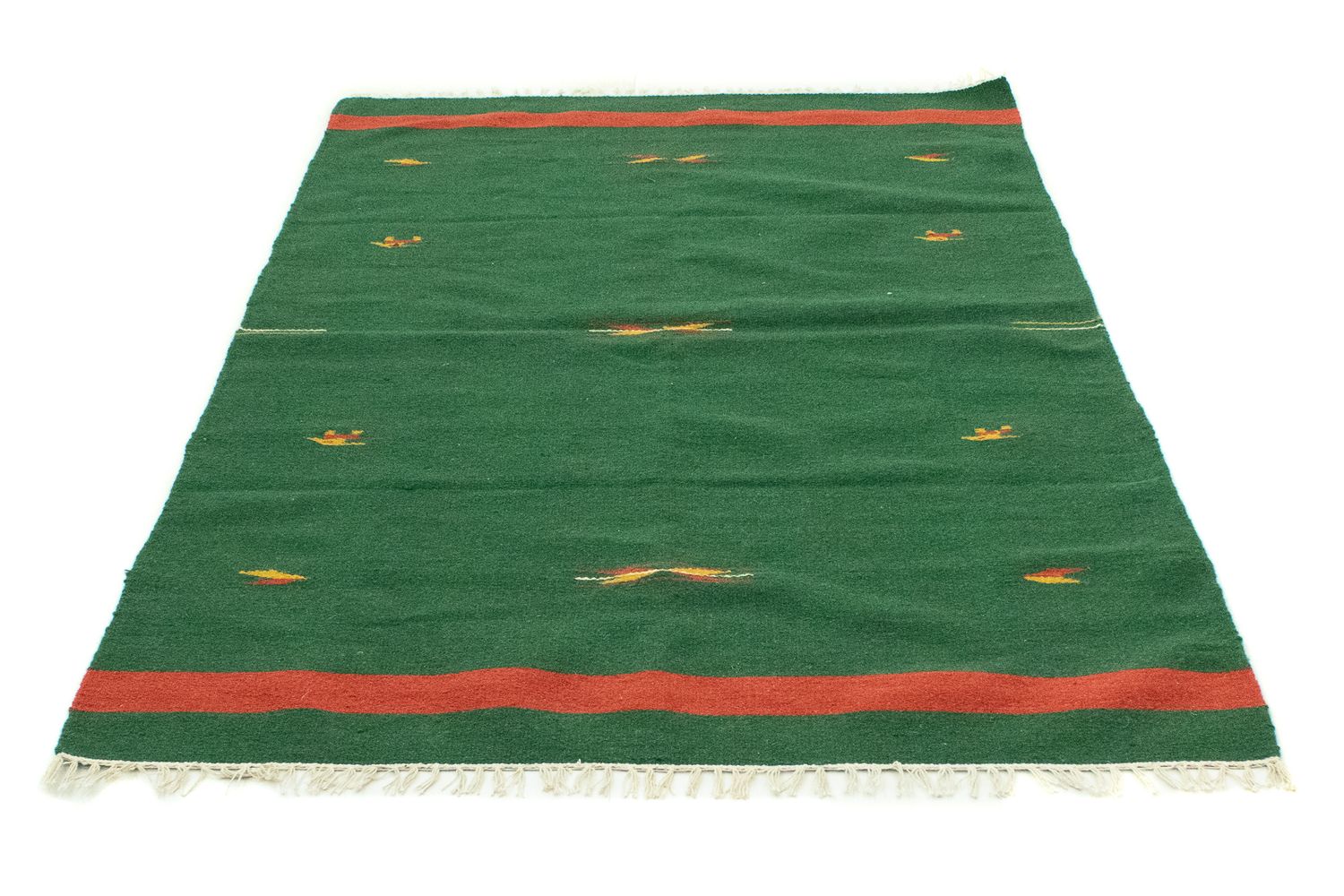 Tapis Kelim - Tendance - 180 x 120 cm - vert foncé