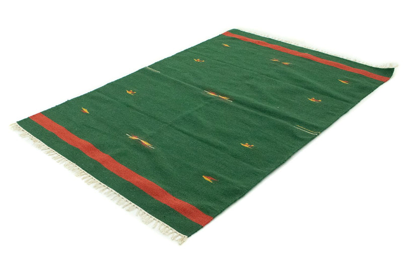 Tapis Kelim - Tendance - 180 x 120 cm - vert foncé